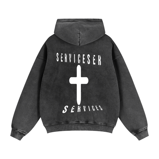 +33 6-17 Zip-Through Boxy Fleece Hoodie