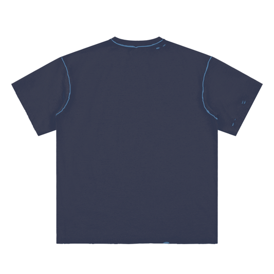 Hand-frayed Reversible T-shirt