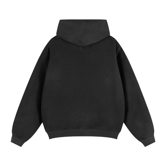 Sunfade Two-way Zipper Boxy Fleece Hoodie