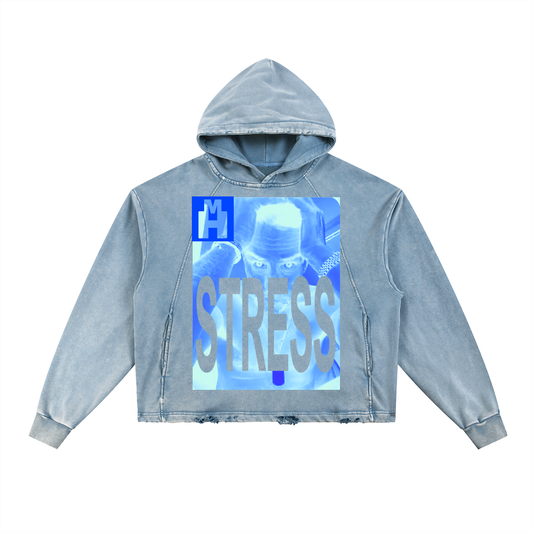 Vintage Washed Frayed-Hem Hoodie