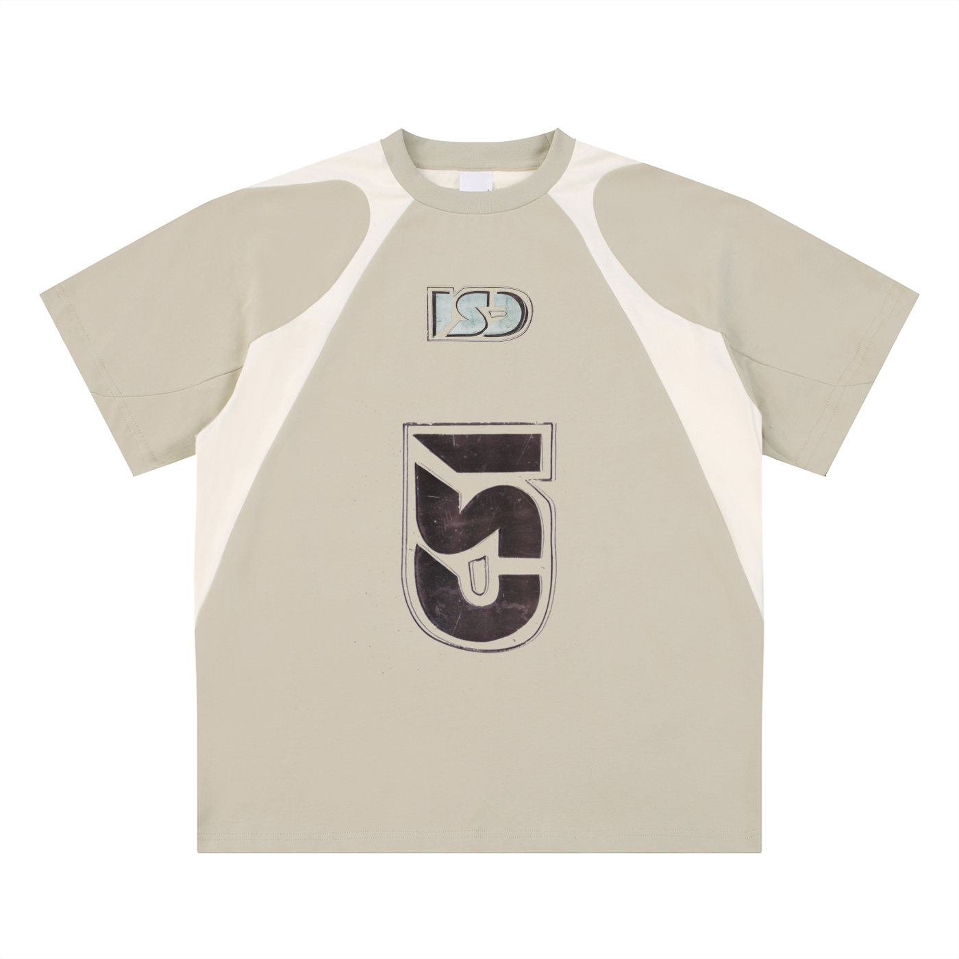 +18 Zontrast Panel Cotton T-Shirt