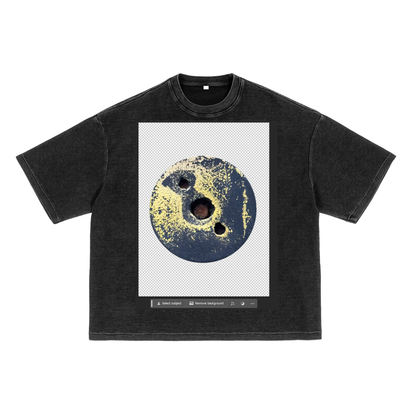 Waffle-Texture Washed Boxy T-Shirt