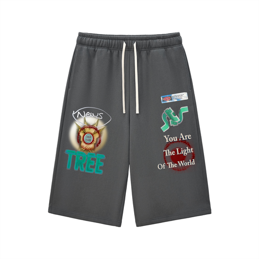 Relaxed Drawstring 3/4 Sweatpants