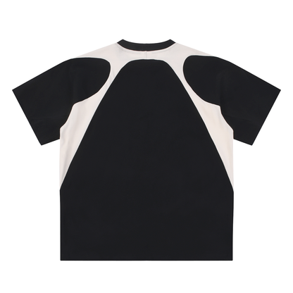 Contrast Panel Cotton T-Shirt