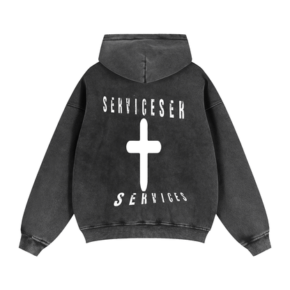 +33 6-17 Zip-Through Boxy Fleece Hoodie