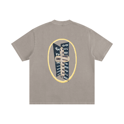 +33 6-17 Heavyweight Vintage Washed Frayed T-Shirt