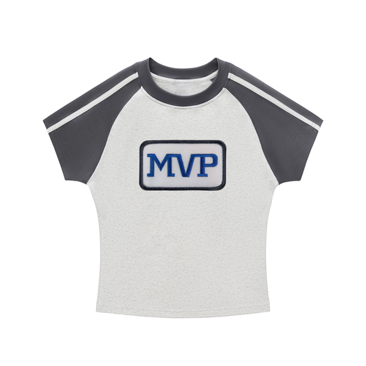 Contrast Stripes Bodycon Raglan  Sleeve T-Shirt