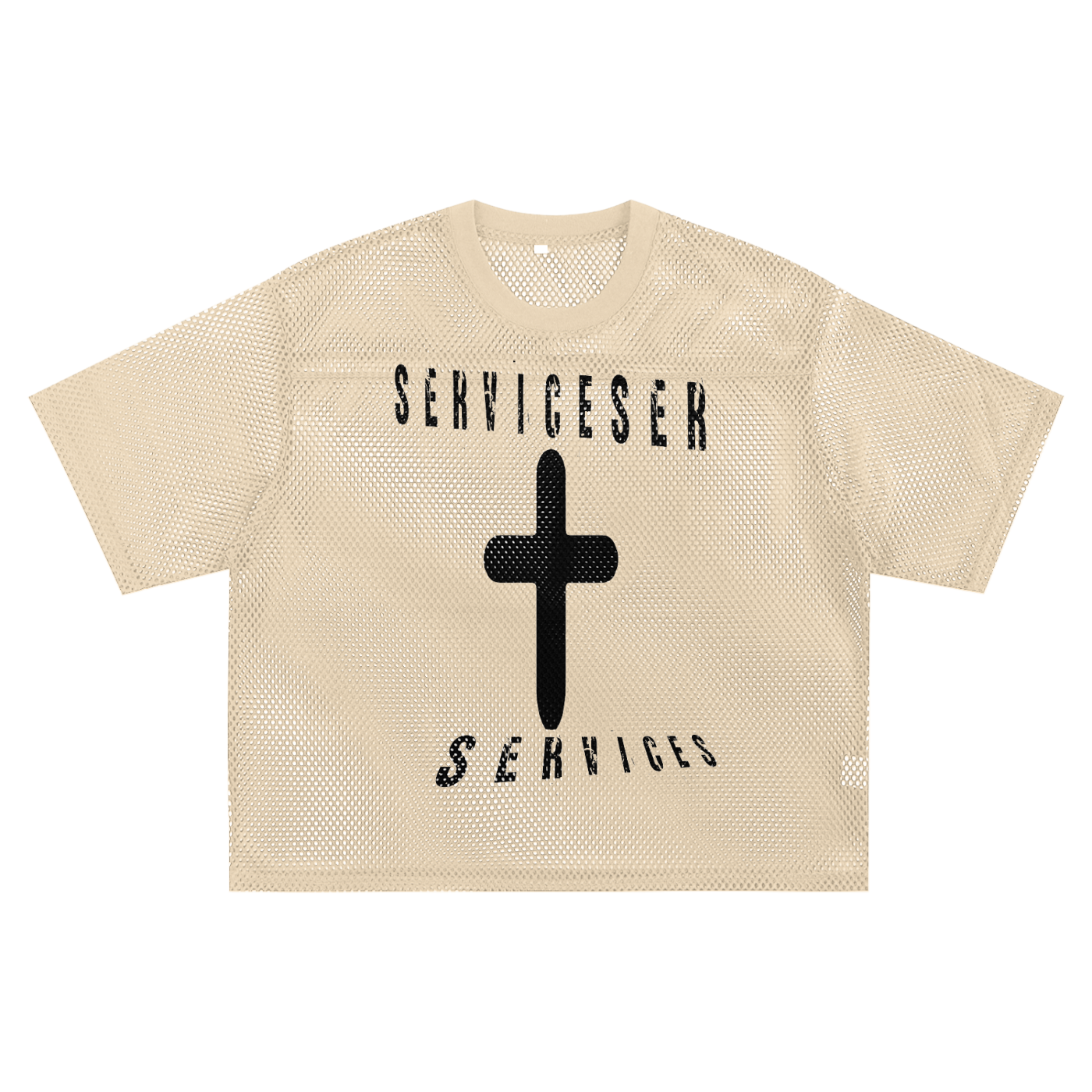 +33 6-17 See-through Boxy Net T-shirt