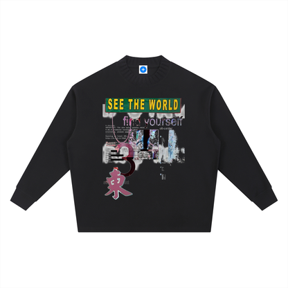 Knitted Round Neck Oversize Sweatshirt