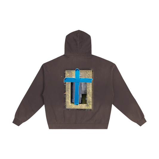 Hand-Frayed Sunfade Zip Hoodie