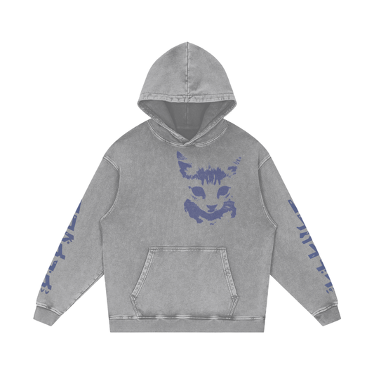 Snow Washed Loose Cotton Hoodie