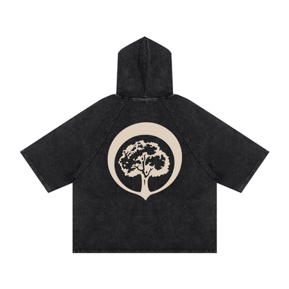 ! * ! Washed Hooded Boxy T 626