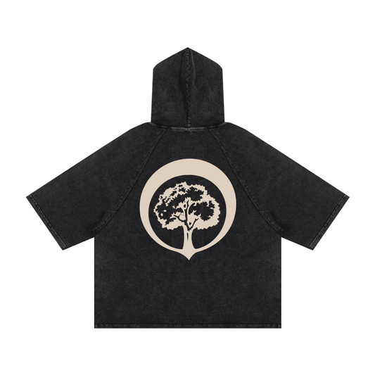 ! * ! Washed Hooded Boxy T 626