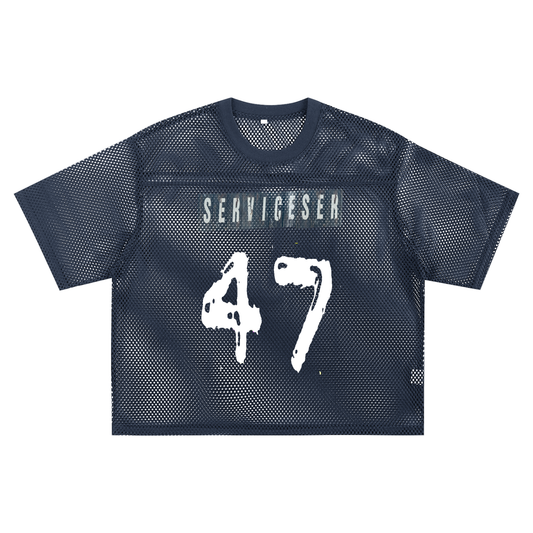 +33 6-17 See-through Boxy Net T-shirt