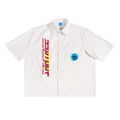 Oversized Vertical Stripe Boxy Shirt