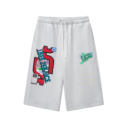 Relaxed Drawstring 3/4 Sweatpants