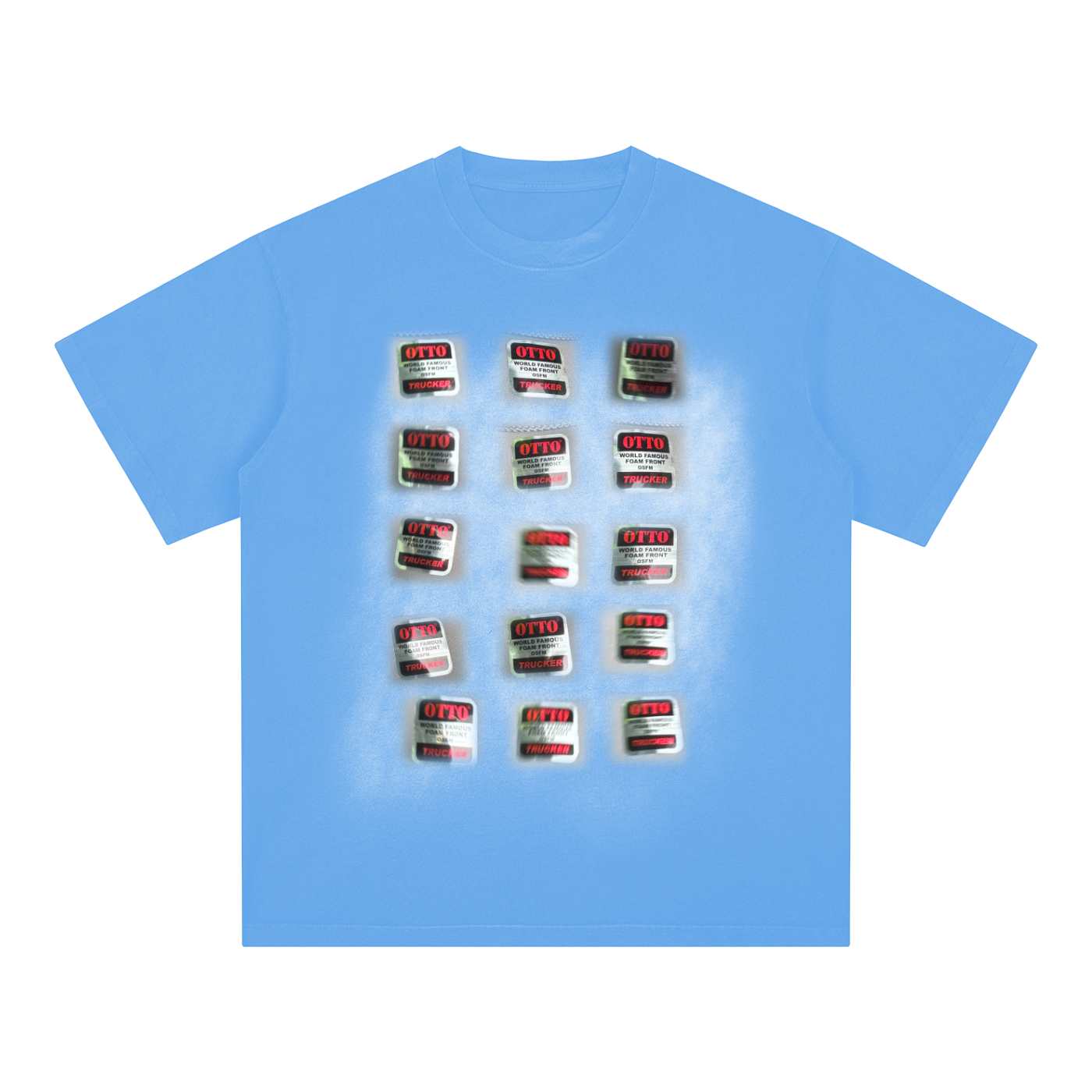 Square Patch Monkey Washed Drop Shoulder T-Shirt - 250 GSM