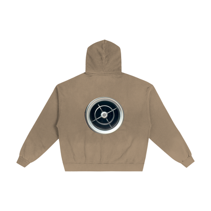 Hand-Frayed Sunfade Zip Hoodie