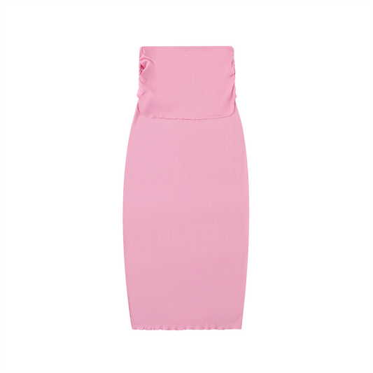 Dyed Washed Straight Hip-Hugging Slim Maxi Skirt