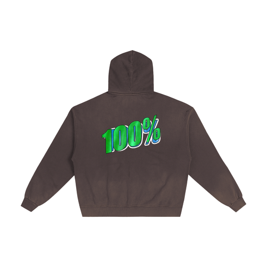 Hand-Frayed Sunfade Zip Hoodie