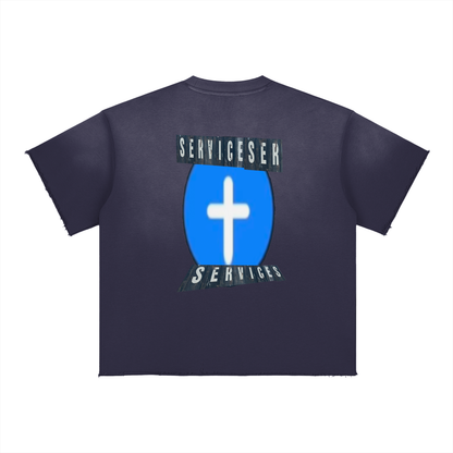 +33 6-17 Sun Fade Raw Edge T-Shirt