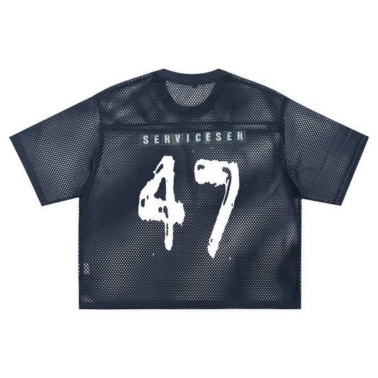 +33 6-17 See-through Boxy Net T-shirt