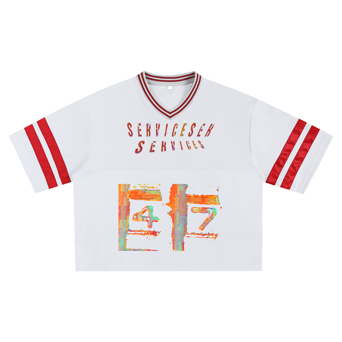 +33 6-17 Taped Mesh Boxy T-shirt