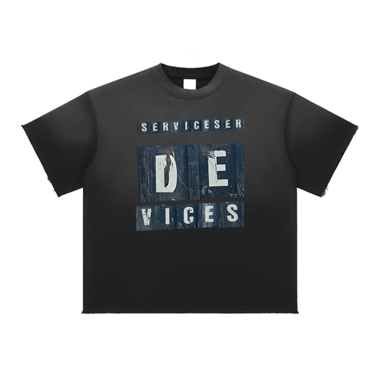 +33 6-17 Sun Fade Raw Edge T-Shirt