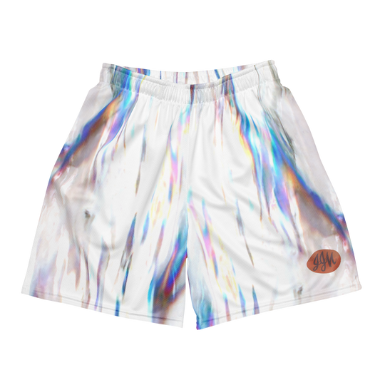 ! + a - 6-23 pool glow white shorts